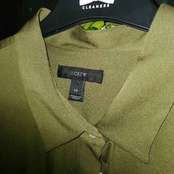 J CREW WOMEN'S SILK BLOUSE SIZE 14 - Picture 2 of 3